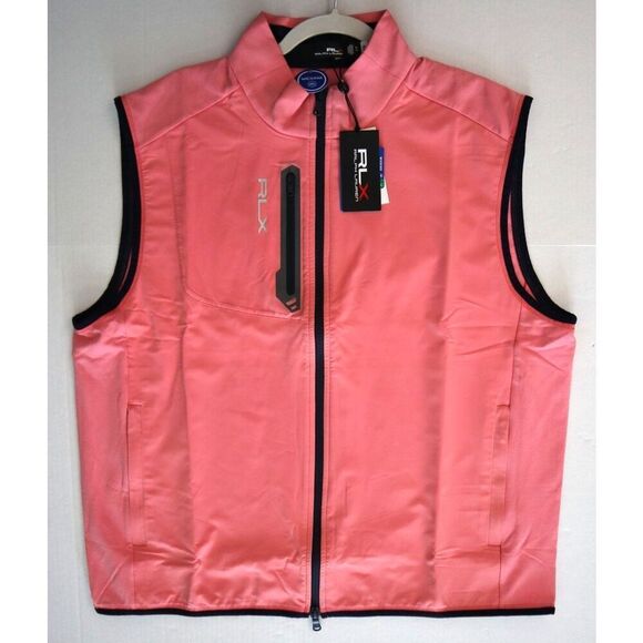 RLX x Ralph Lauren Men's Sz XL Pink Stretch French Terry Golf Vest - Picture 5 of 8